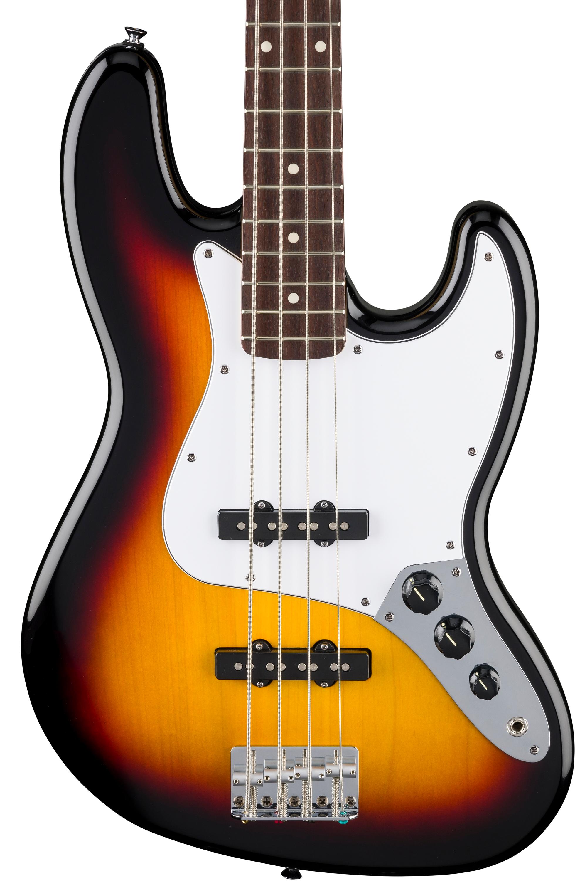 Fender Standard Series Jazz Bass Guitar in 3-Tone Sunburst